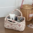 thumbnail image 4 of Yucurem Boho Quilted Fabric Storage Baskets for Organizing, Foldable Floral Laundry Hamper for Toys, Books, Towels, and Clothes, 8.86"x5.12"x4.72", 4 of 8