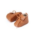 thumbnail image 3 of Mialoley Baby Girl Boy Shoes Leather Ankle High Walk Drawstring First Walker, 3 of 6