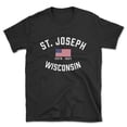 thumbnail image 1 of St. Joseph Wisconsin Patriot Men's Cotton T-Shirt, 1 of 1