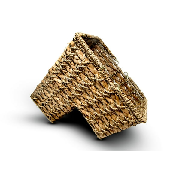 13" Braided Rope Storage Stair Basket With Handles by Trademark Innovations