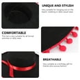 thumbnail image 3 of PAMINGONO Party Hat Felt Hat Red Color 1Pcs Lightweight For Women, 3 of 7