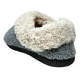 thumbnail image 3 of Gaahuu womens cozee fleece faux shearling collared memory foam fullfoot slipper, 3 of 5