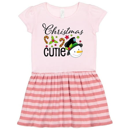 

Inktastic Christmas Cutie snowman Gift Toddler Girl Dress