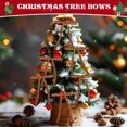 thumbnail image 4 of 24 Pcs Velvet Bows for Christmas Tree, Elegant Khaki Christmas Tree Bows, 5”x7” Pre-Tied Velvet Ornaments for Wreaths Garland Gifts Holiday Décor, Brown Velvet Ribbon Bows for Christmas Trees (3/8”), 4 of 14