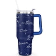 thumbnail image 2 of 40oz Math Equations Physics Sketches Stainless Steel Flip Straw Tumbler Spill Proof Travel Cup Double Wall Vacuum Insulated Coffee Mug with Handle, 2 of 6