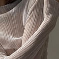 thumbnail image 4 of Camiseta amarilla S ins estilo de principios de otoño para mujer, camiseta transparente de manga larga de malla, top ajustado de cuello alto de color sólido, 4 of 8