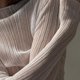 thumbnail image 5 of Camiseta blanca de manga larga para mujer, estilo ins ins, principios de otoño, camiseta transparente de malla, top ajustado de cuello alto de color sólido, 5 of 8