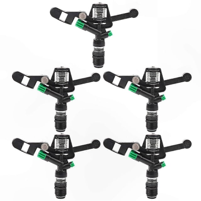 5 Pack Rotating Sprinkler Nozzles, 3/4 Inch Female Thread Rocker Heads for Garden and Lawn Irrigation Systems