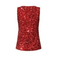 thumbnail image 5 of Haiem Red Glitter Workout Tank Tops for Women, Athletic Sports Slim-Fit Tank Tops, Compression Sleeveless Dry Fit Shirts,Athletic Shirt-Medium, 5 of 9