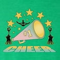 thumbnail image 5 of Wild Bobby All Star Cheerleading Megaphone Girl Sports Women Tri-Blend Racerback Tank Top, Envy, Medium, 5 of 5