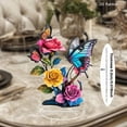 thumbnail image 5 of Hometravel Butterfly Flower Desktop Decor, 2D Flat Ornament for Home or Window Display, Decorative Figure for Tabletop, Shelf, Mantel, Spring Themed Accent Piece for Room, 5 of 6