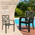 thumbnail image 4 of SOLAURA Outdoor Patio Chair Set of 4, Stackable Metal Outdoor Dining Chairs for Porch Garden Backyard Deck, Black, 4 of 8