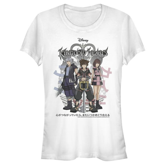 Junior's Kingdom Hearts 3 Hero Group Shot Graphic Tee White X Large