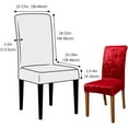 thumbnail image 5 of Chair Covers for Dining Chairs Set of 4,Velvet Burgandy Stretch Dining Room Chair Cover Kitchen Parsons Chair Slipcovers (Pack of 4, Velvet Burgandy), 5 of 6