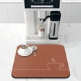 thumbnail image 5 of Coffee Bar Mat Accessories for Countertop Absorbent Hide Stain Rubber Backed Dish Drying Mats for Kitchen Counter Draining Pad Decor Gift Fit Under Coffee Maker Coffee Pot Espresso Machine (18x16in), 5 of 5
