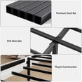 thumbnail image 3 of SESSLIFE Full Bed Frame with Storage Headboard and Charging Station, Farmhouse Platform Bed with LED Strip Light, Metal Slats Support for 800 lbs, No Box Spring Needed, Antique White & Gray, 3 of 4