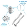 thumbnail image 3 of Uxcell Round Head Phillips Screws, 15 Pack M5-0.8 x 60mm 304 Stainless Steel 18-8 Full Thread, 3 of 7