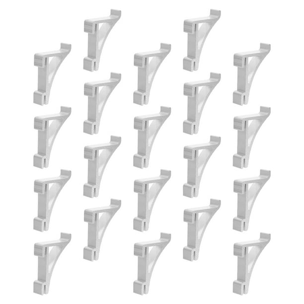 AURARMLET 20Ud Clips De Aluminio Para Sujetar Estantes En Refrigeradores Y Vitrinas