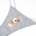 thumbnail image 3 of Sexy G-String Thongs for Women Cotton Panties T-back Tangas Rabbit Pattern Sticker Low Rise Underwear, 3 of 5