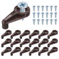 thumbnail image 1 of Uxcell Clips de retención de vidrio, clip de fijación de panel de vidrio con tornillos para fijar puertas de gabinete de vidrio marrón, 1 of 5