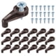 thumbnail image 1 of Uxcell Clips de retención de vidrio, clip de fijación de panel de vidrio con tornillos para fijar puertas de gabinete de vidrio marrón, 1 of 5