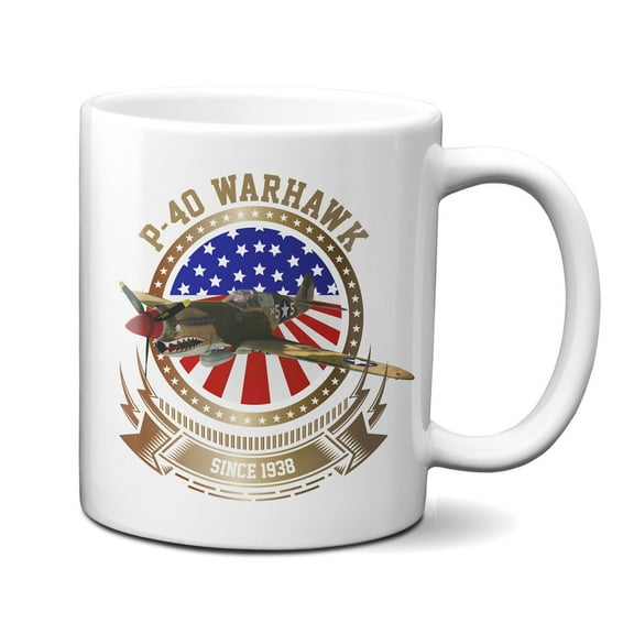 P-40 Warhawk Stars and Stripes 11oz Mug
