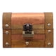 thumbnail image 1 of Joyero vintage de madera con cerradura, pequeño cofre del tesoro, caja de almacenamiento decorativa para guardar collares, pendientes, anillos y letras., 1 of 8