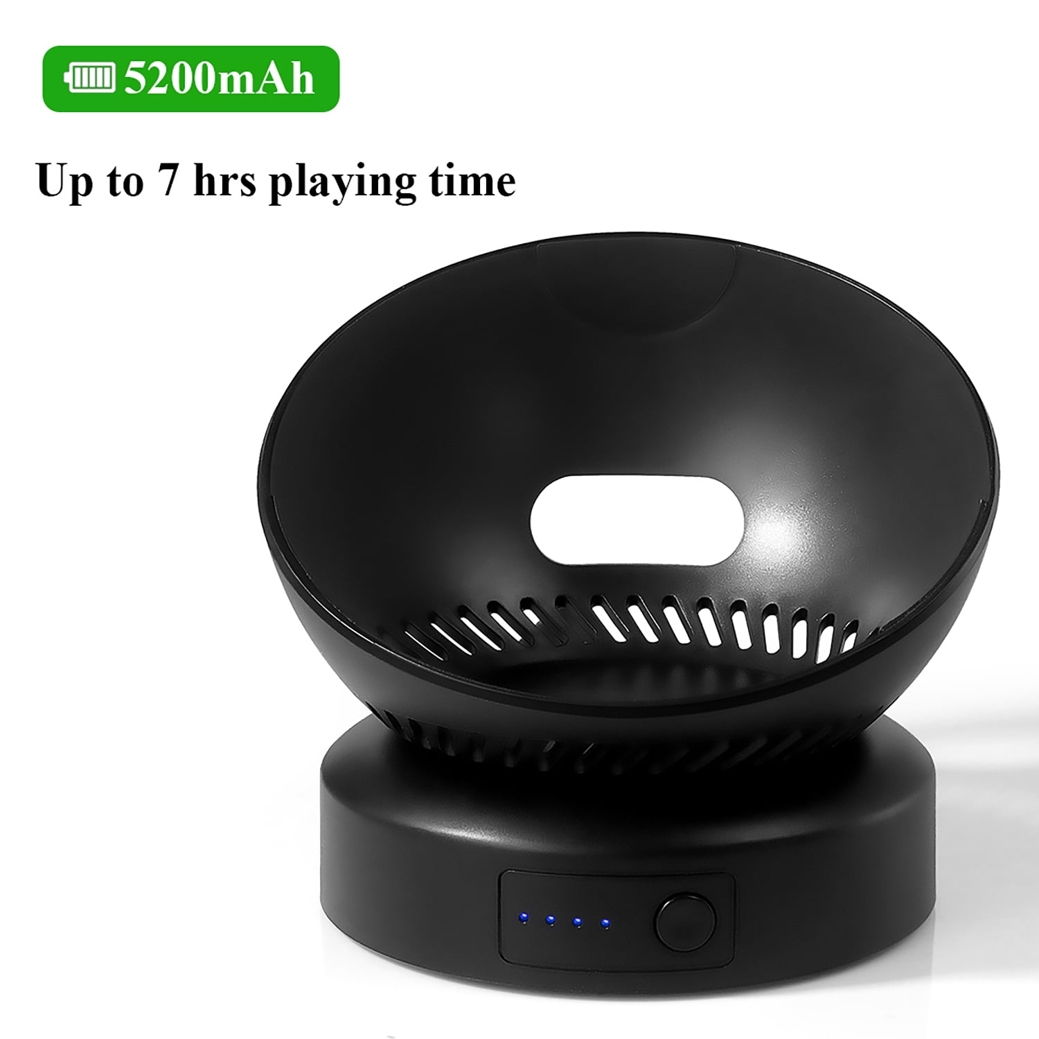 Liboer Battery Base for Echo Dot 4th/5th Gen, Rechargeable Power Bank, 5200mAh, Black