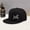 Black, variant on Adjustable Flat Brim Hip Hop Baseball Cap Intricate Cross Print Retro Urban Fashion Headwear for Street Outdoor Sports