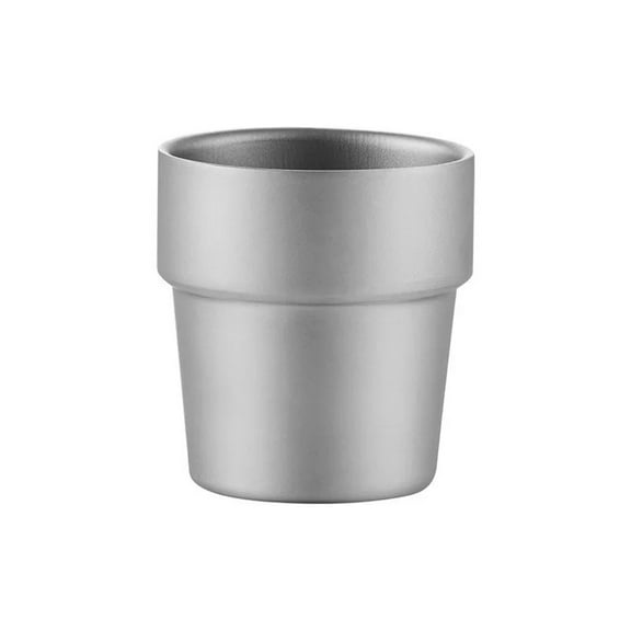 CHUNYAN Pure titanium double-layer coffee cup, water cup, sandblasting process, heat insulation, home use, outdoor