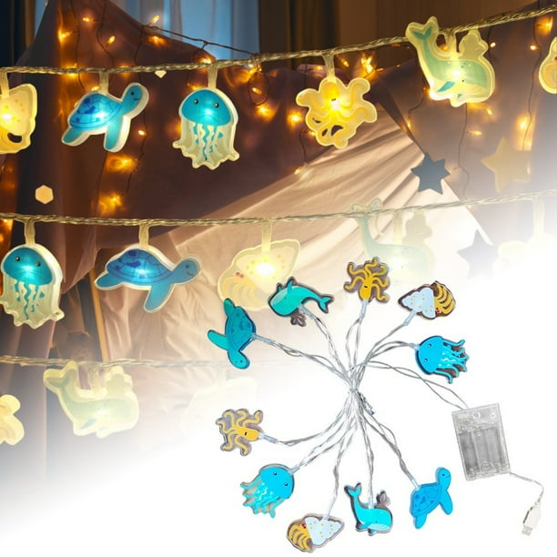 6 M De Luces De Colores Acrílicas Pequeñas Con Escena Marina Para La Habitación De Los Niños, La Tienda De Jardín, El Jardín De Infancia, Luces Ambientales, Festivales