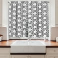 thumbnail image 2 of Ambesonne Grey and White Kitchen Curtains, Flower Grid, 55"x39", Charcoal Grey with White, 2 of 3