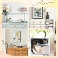 thumbnail image 5 of 4 Sets Gold Flower Drawer Knobs Metal Cabinet Knobs Dresser Handles Vintage Wardrobe Door Cupboard Drawer Furniture Accessory Pulls Handles for Kitchen Living Room 1.41x1.63x0.92 Inch for DIY, 5 of 6