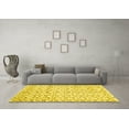 thumbnail image 3 of Ahgly Company Indoor Round Abstract Yellow Contemporary Area Rugs, 3' Round, 3 of 4