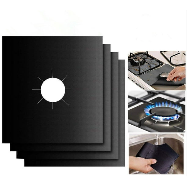 Gas Stove Burner Liners, 4 Pack NonStick Reusable Gas Range Protectors