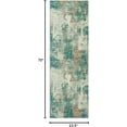 thumbnail image 7 of Moynesa 2'x6' Modern Abstract Green Bathroom Runner Rug,Washable Long Hallway Rug Runner, Soft Non Slip Blue Floor Accent Carpet Runner for Entryway Kitchen Laundry Room Doorway Bedroom, 7 of 7