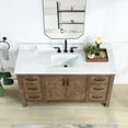 thumbnail image 5 of Javier 60" Bath Vanity in Spruce Antique Gray with White Grain Stone and Mirror, 5 of 19
