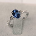 thumbnail image 5 of HeartsAndYou 1ct Natural Blue Sapphire & Diamond Ring Solitaire Infinity 14k SOLID White Gold, 5 of 9