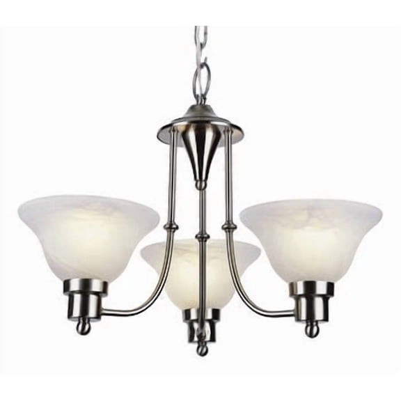 Trans Globe Lighting - Three Light Chandelier-Brushed Nickel Finish