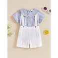 Bagilaanoe 2Pcs Newborn Baby Boys Overalls Shorts Set Short Sleeve