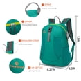 thumbnail image 2 of Mochila Sinotron Ligera Plegable de 22L para Viajes Verde, 2 of 6