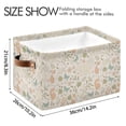 thumbnail image 4 of Yayeee 2 Pack Canvas Storage Basket with Handles for Shelves Fabric Bins Closet Organizer, Forest Pastel, 4 of 8