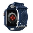 thumbnail image 3 of Sport Bands Compatible with Apple Watch Band 38mm 40mm 41mm 42mm 44mm 45mm,Soft Silicone Waterproof Strap Wristbands Compatible with iWatch Apple Watch Series 7 6 5 4 3 2 1 SE Women Men -Blue, 3 of 7