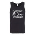 thumbnail image 2 of Wild Bobby Plot Twist He Lives Luke 24:23 Inspirational/Christian Men Graphic Tank Top, Black, Small, 2 of 5