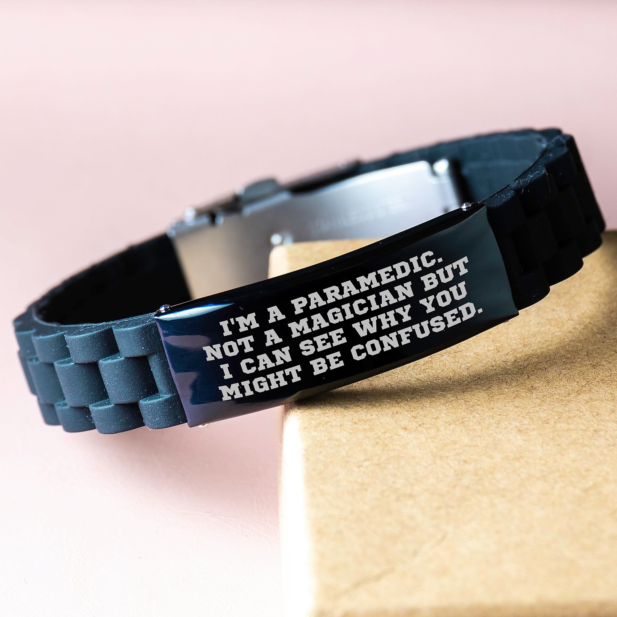 Funny Rescue Worker Gifts from Men to Rescue Worker on Christmas Unique Ideas Glide lock Clasp Bracelet