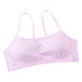 thumbnail image 2 of Big Girls Cami Bra Almohadillas removibles Algodón Wireless Bralette Crop Top Lencería Rosa claro Yuyangstore Sujetador de entrenamiento para niñas, 2 of 7