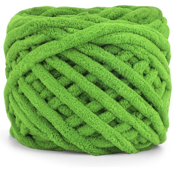 Chunky Chenille Yarn, Soft Blanket Yarn for Hand Knitting, Plush Yarn for Crocheting, 46Yds Velvet Crochet Yarn for Making Blankets Weaving DIY Craft