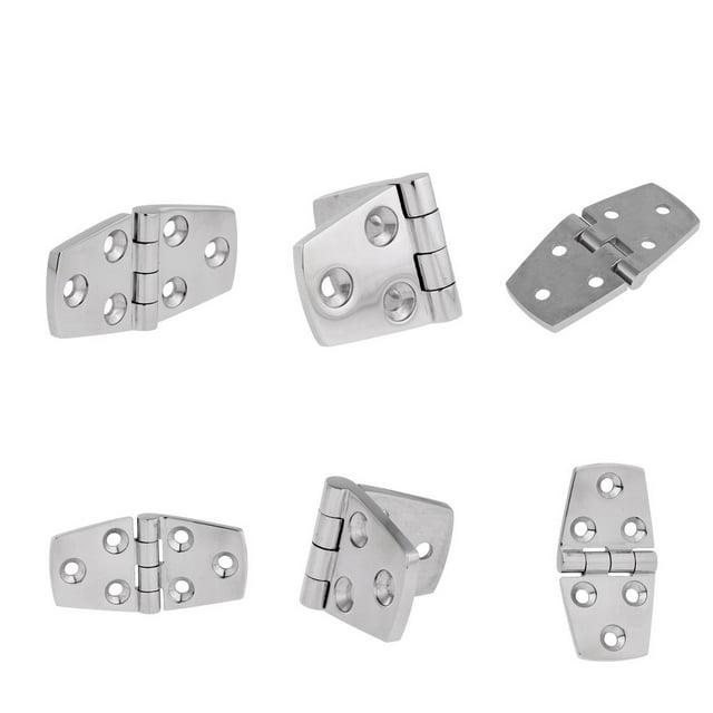 Bisagra de la puerta de la bisagra de fundición de acero inoxidable 6 piezas para yate rv 76x38mm