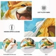 thumbnail image 3 of Hello Summer Corgi Dog Sunflower Plush Pillow Cases Queen Size Ultra Soft Warm Pillowcases with Zipper 20"x30", 3 of 9