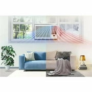 LG 7,600 BTU 115-Volt Window Air Conditioner with Cool, Heat and Wi-Fi Control in White, LW8023HRSM